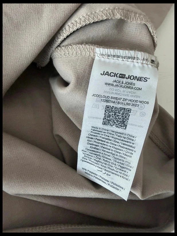 Jack & Jones Core stretch beige zip-up hoodie met capuchon voor heren XL – photo 10